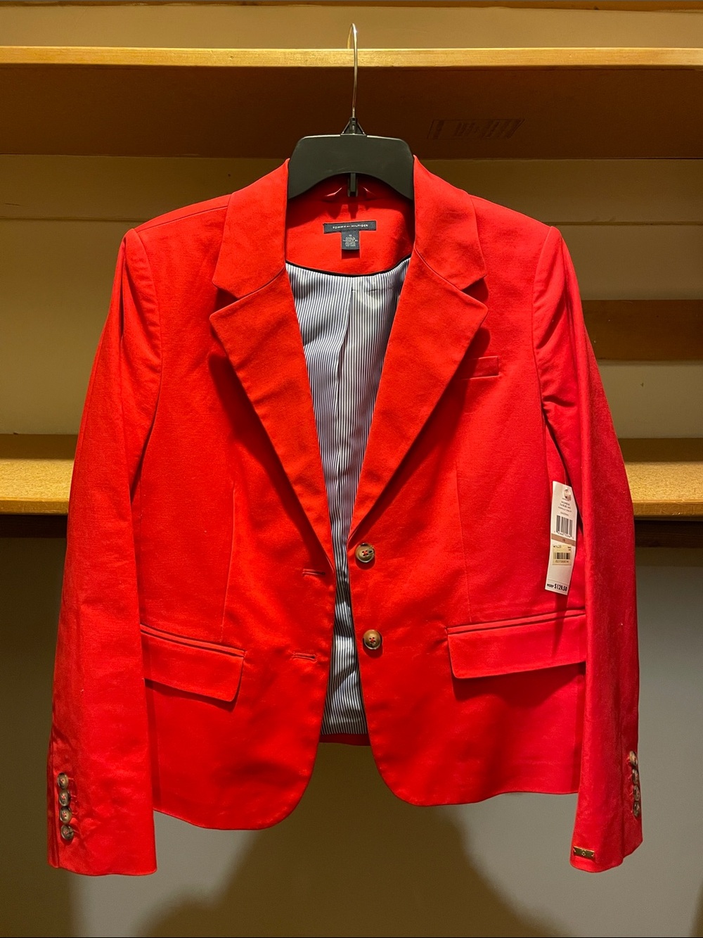Tommy Hilfiger Bright Red Tailored Blazer
